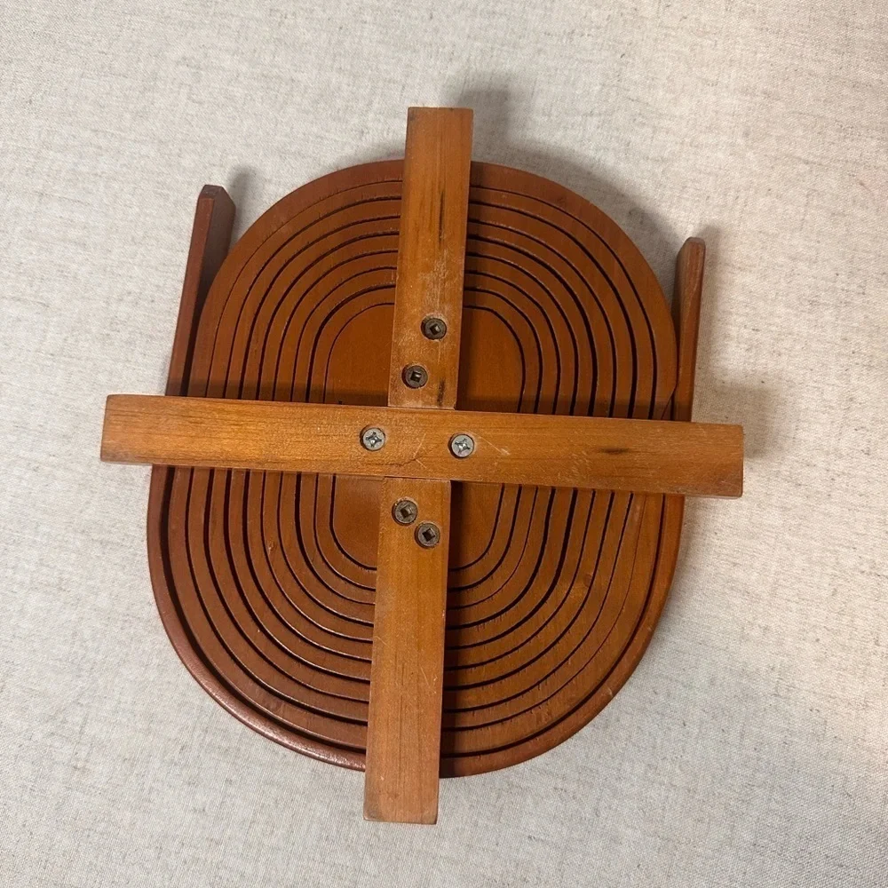 Vintage Wooden Collapsible Basket